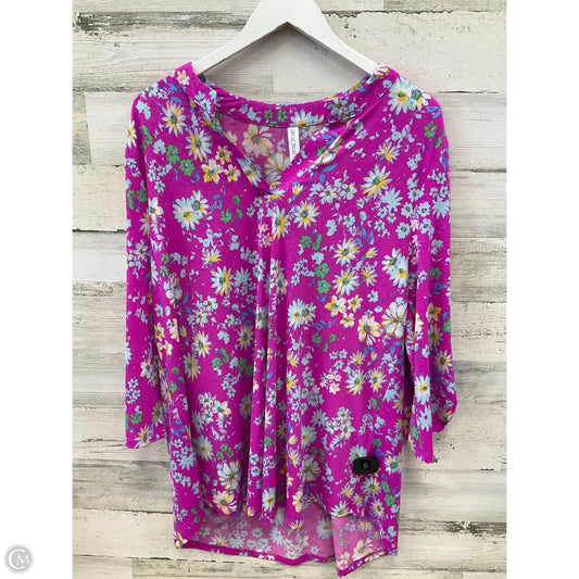 Top 3/4 Sleeve By Clothes Mentor In Purple, Size: Xl