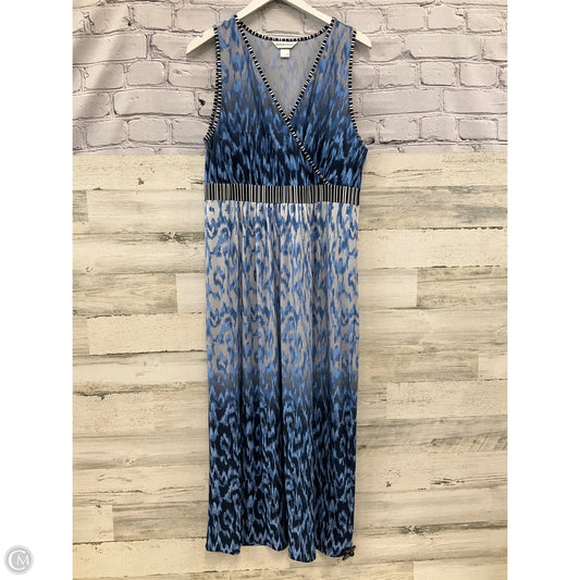 Dress Casual Maxi By Christopher And Banks In Blue, Size: L
