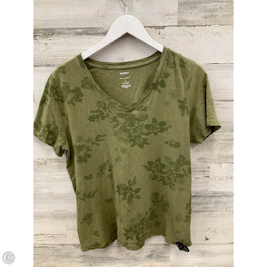 Top Short Sleeve By Sonoma In Green, Size: L