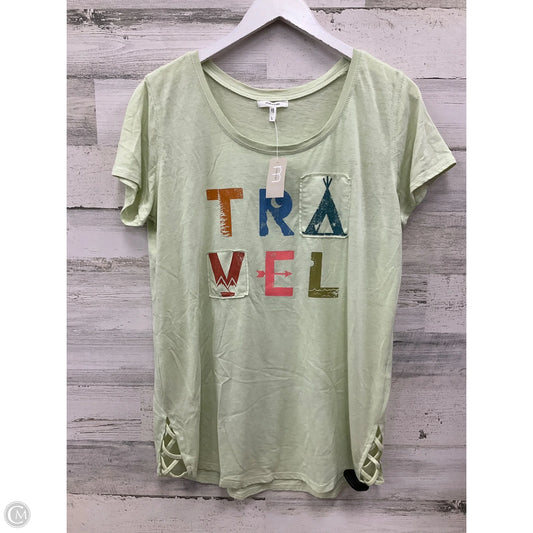 Top Short Sleeve By Maurices In Yellow, Size: L