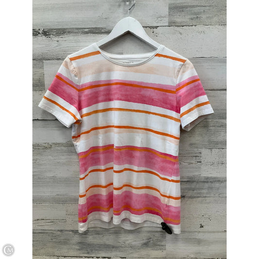 Top Short Sleeve By Talbots In Striped Pattern, Size: Lp