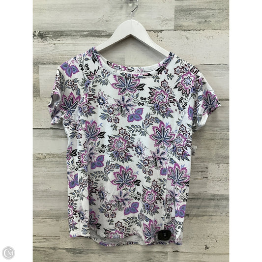 Top Short Sleeve By Talbots In White, Size: Mp