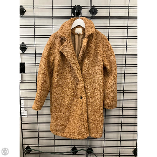 Jacket Faux Fur & Sherpa By A New Day In Brown, Size: Xs