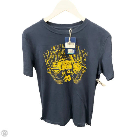 Athletic Top Short Sleeve By Clothes Mentor In Navy, Size: M