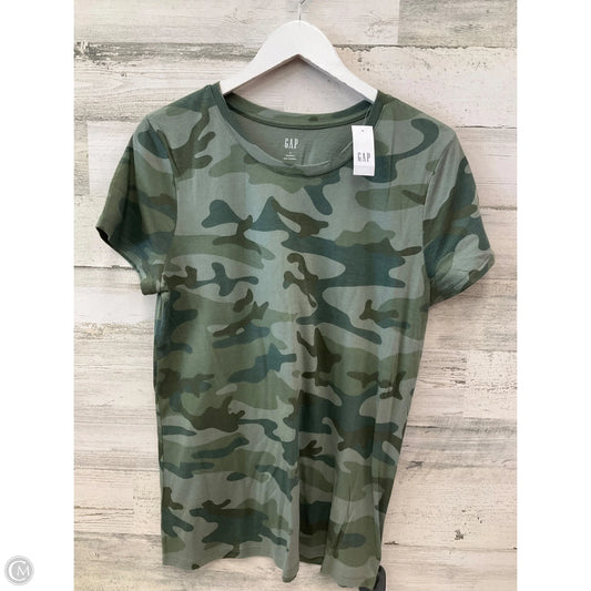 Top Short Sleeve By Gap In Camouflage Print, Size: L