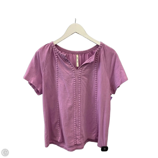 Top Short Sleeve By Clothes Mentor In Purple, Size: M