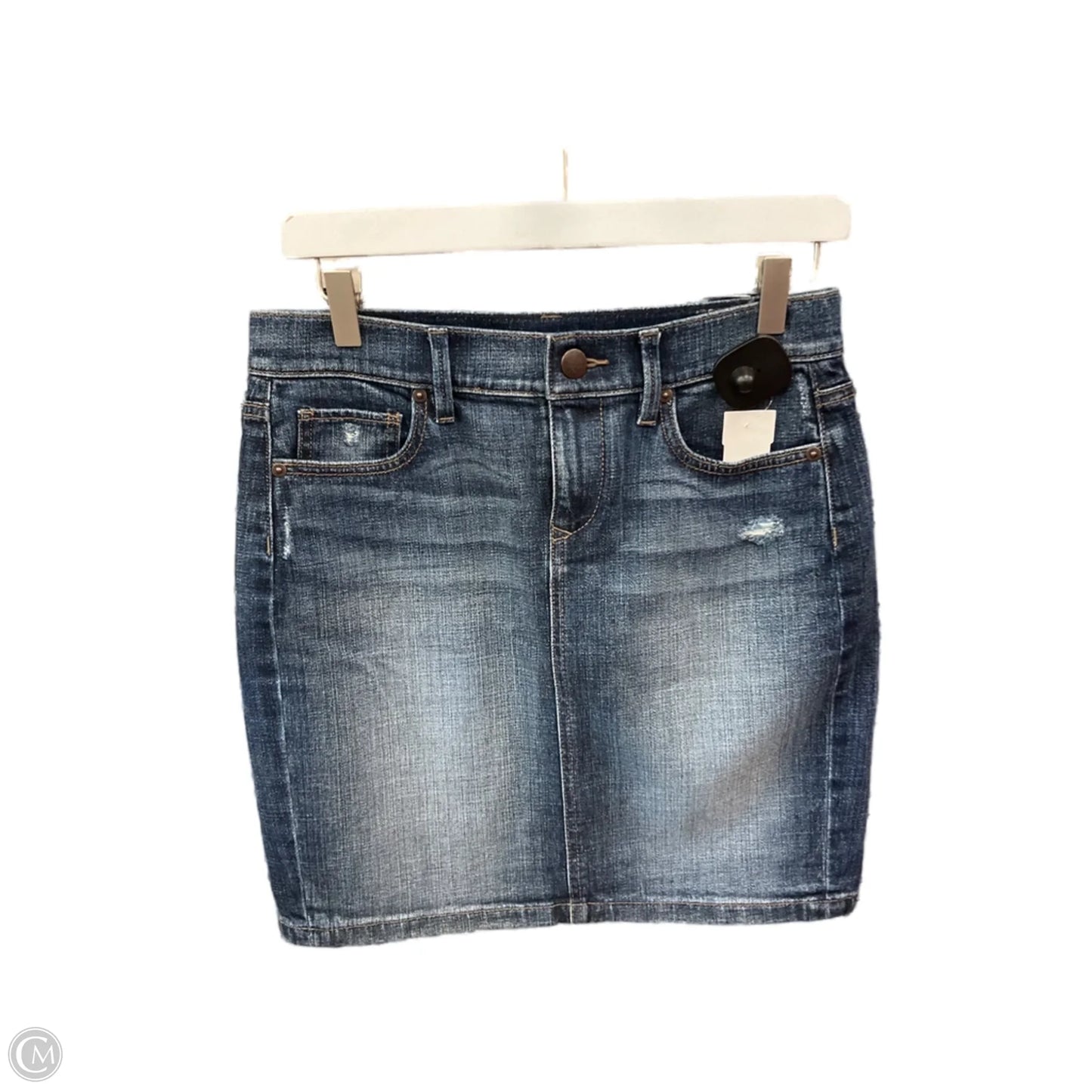 Skirt Mini & Short By Loft In Blue Denim, Size: 0