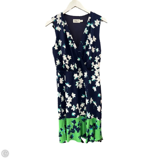 Dress Casual Midi By Eliza J In Blue & Green, Size: S