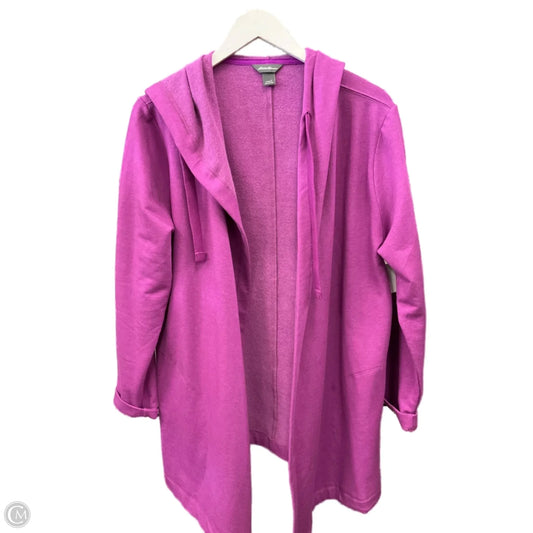 Cardigan By Eddie Bauer In Purple, Size: L