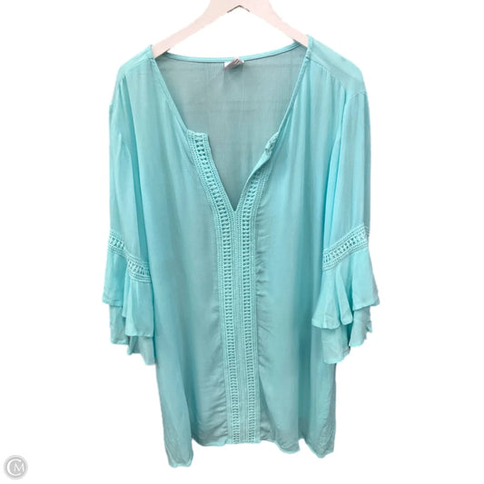 Swimwear Cover-up By Cme In Aqua, Size: 2x