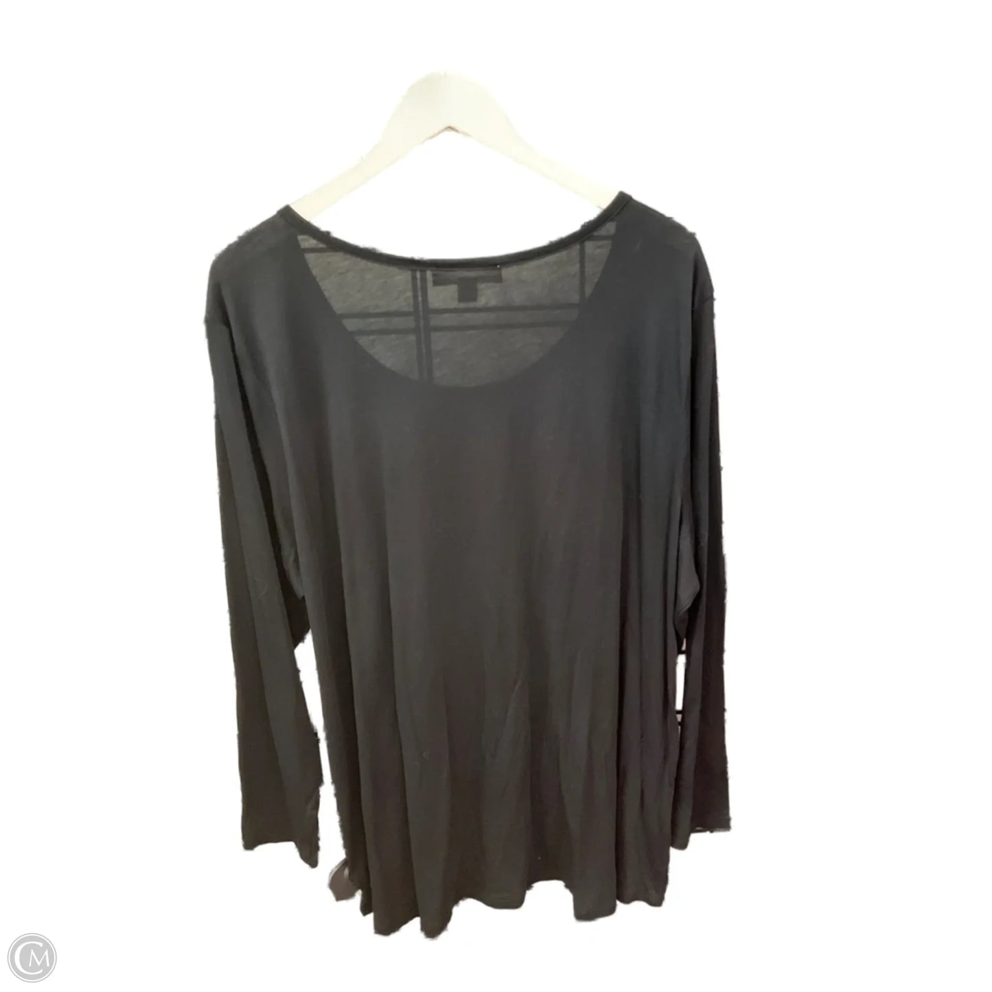 Top Long Sleeve By Michael By Michael Kors In Black, Size: 2x