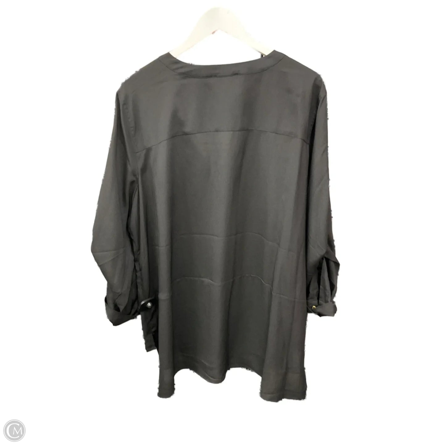 Top Long Sleeve By Calvin Klein In Black, Size: 2x