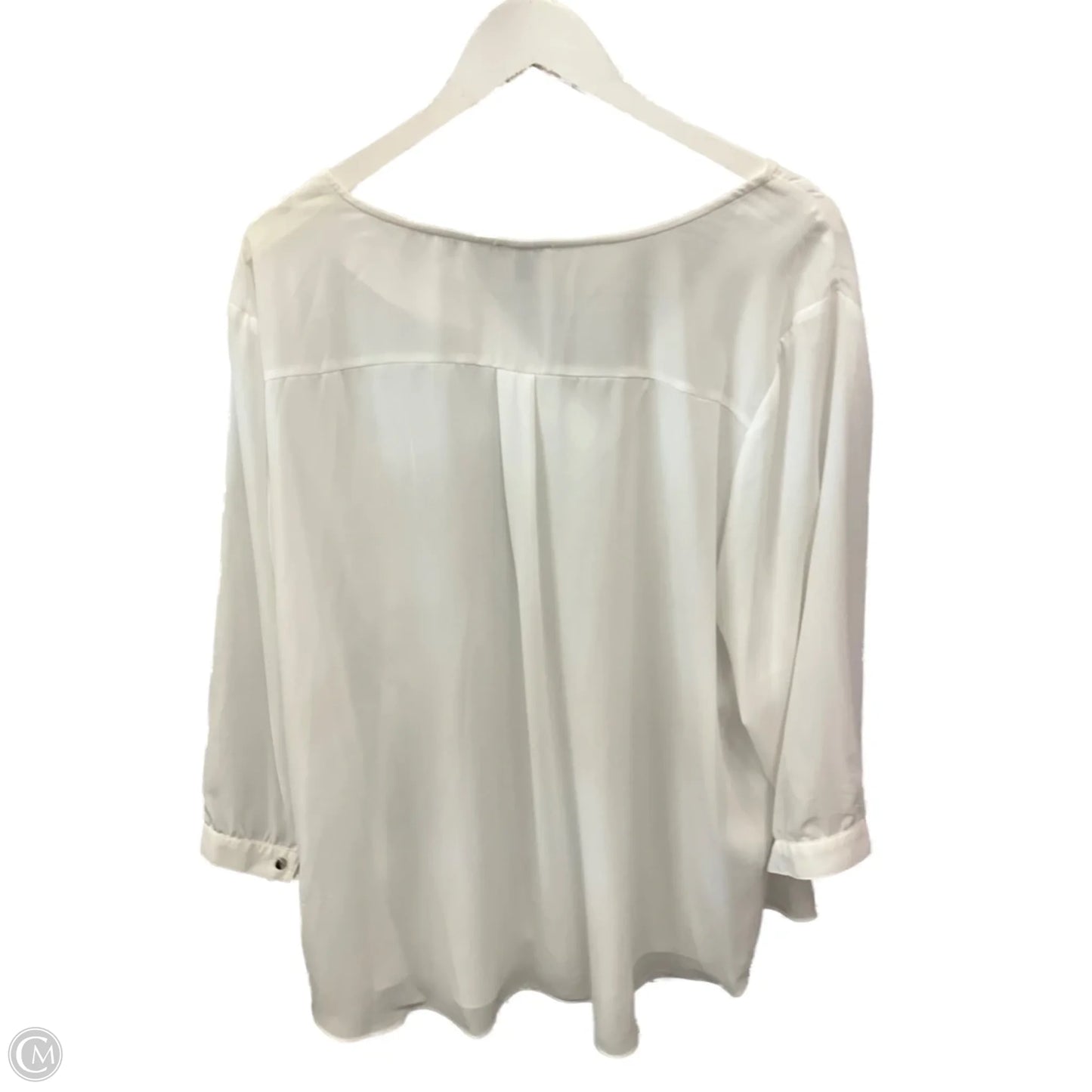 Top 3/4 Sleeve By Sami & Jo In White, Size: 2x
