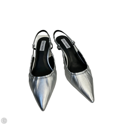 Shoes Heels Kitten By Steve Madden In Silver, Size: 8