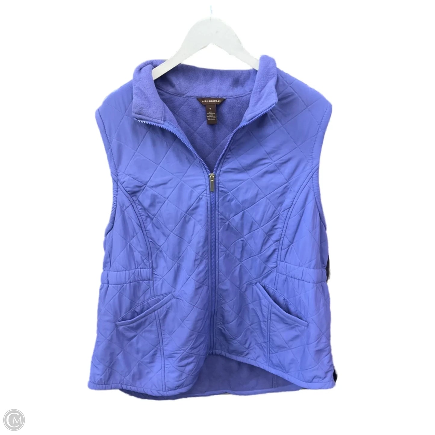 Vest Puffer & Quilted By Clothes Mentor In Purple, Size: 1x