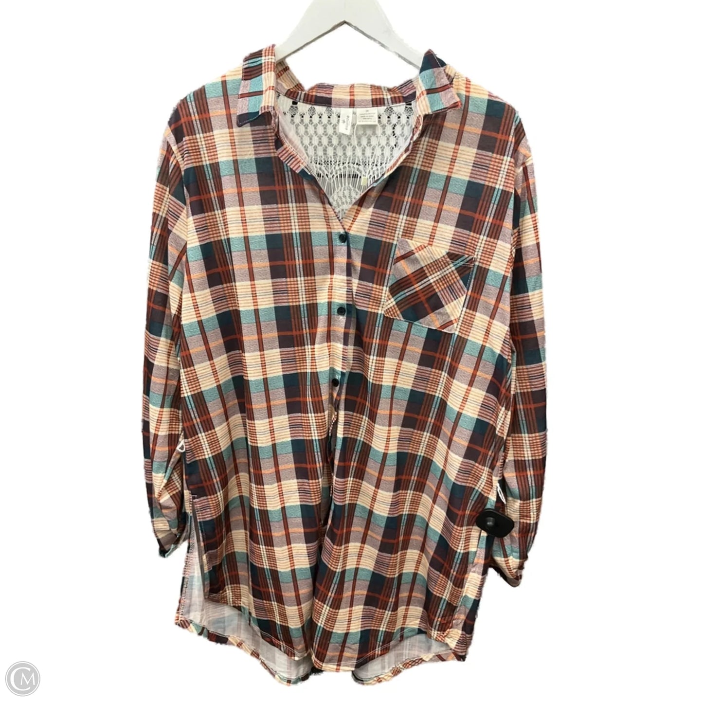 Top Long Sleeve By Esse In Multi-colored, Size: 3x