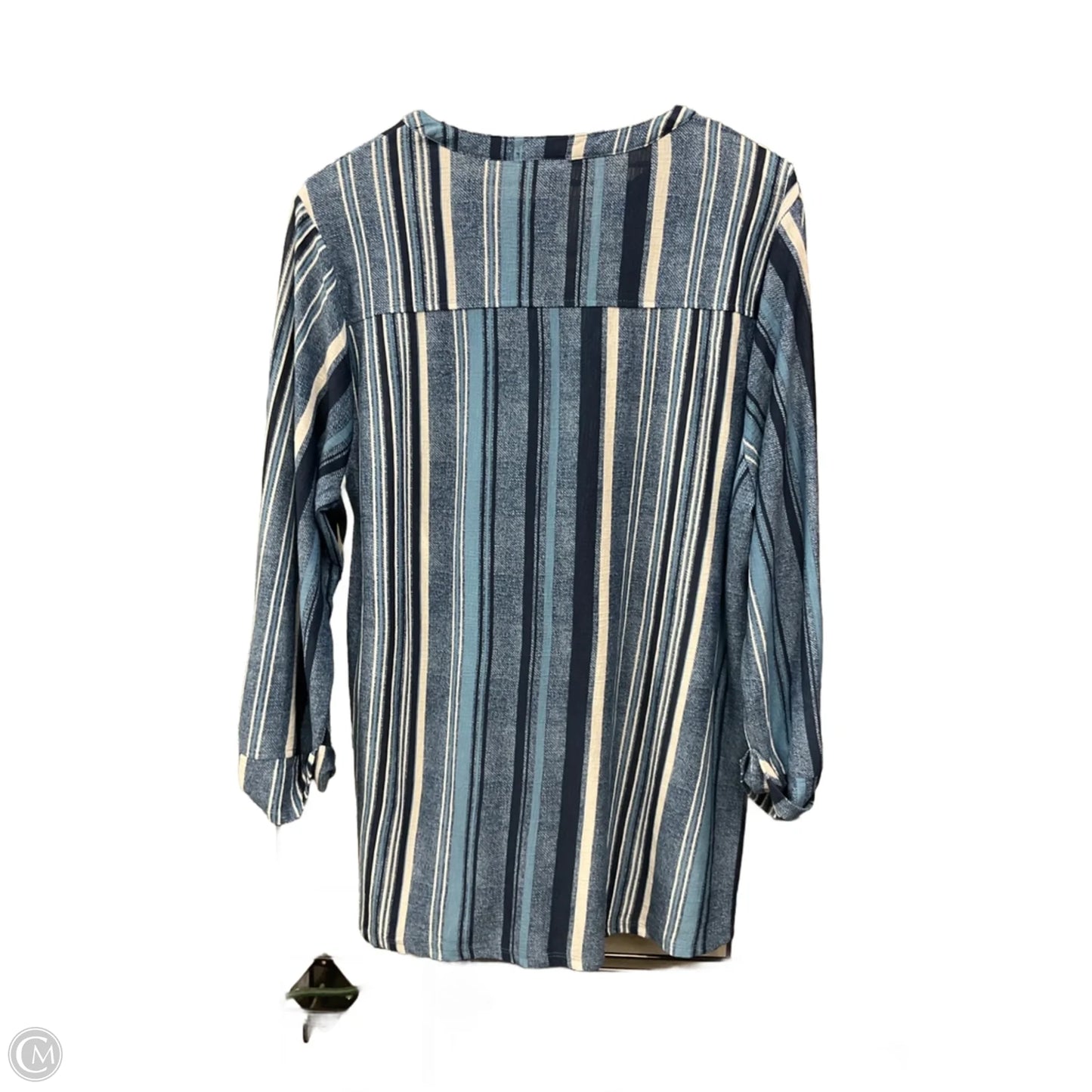 Top 3/4 Sleeve By Cocomo In Blue, Size: 2x