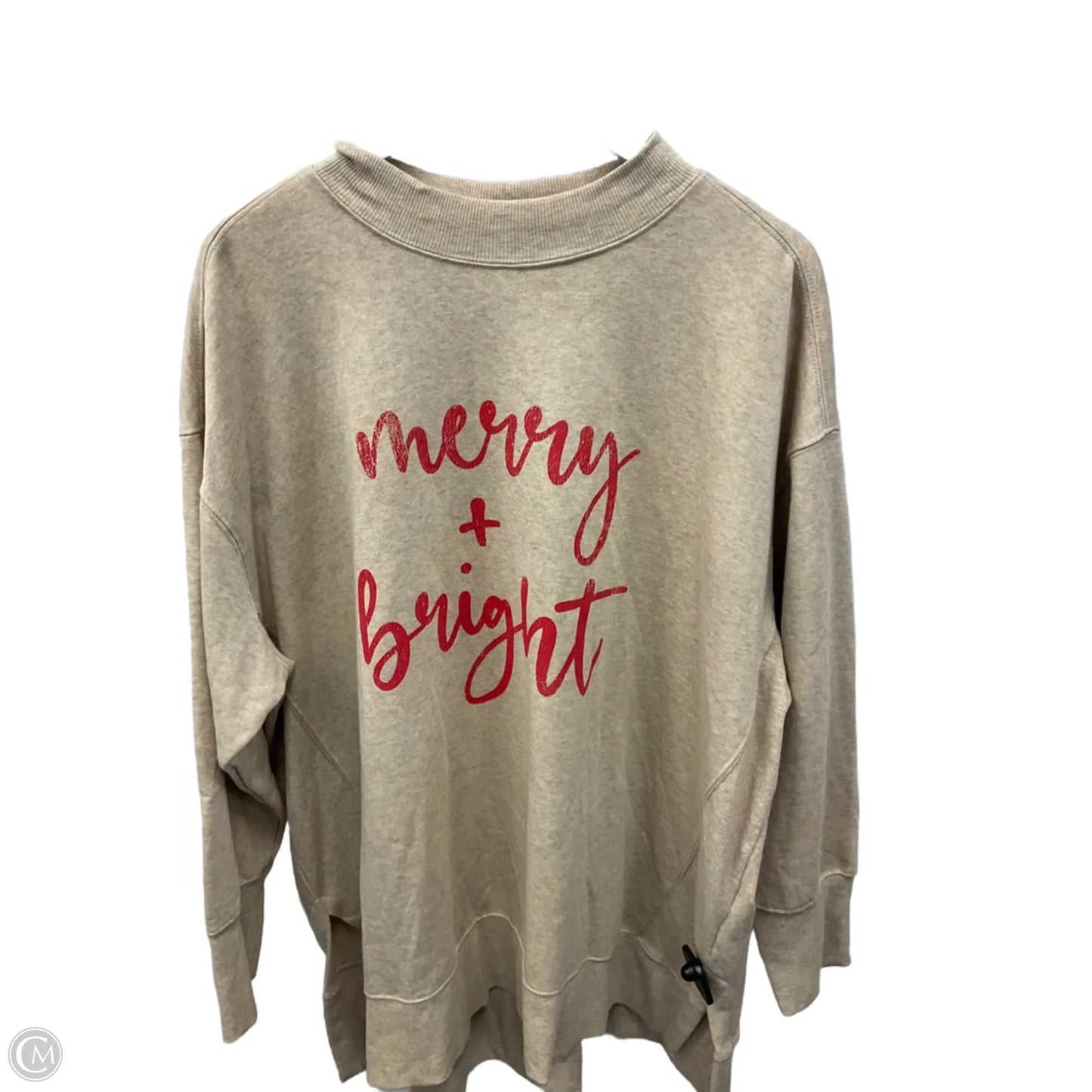Sweatshirt Crewneck By Maurices In Beige, Size: 2x