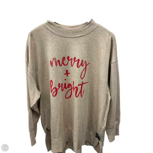 Sweatshirt Crewneck By Maurices In Beige, Size: 2x