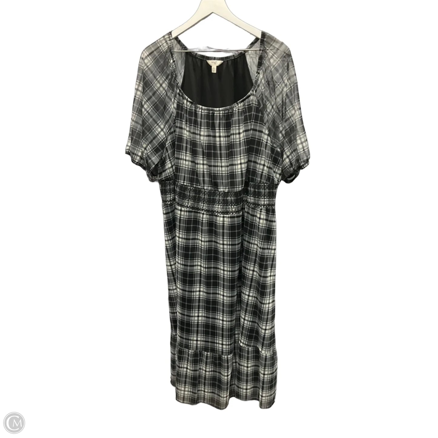 Dress Casual Midi By Terra & Sky In Grey, Size: 3x