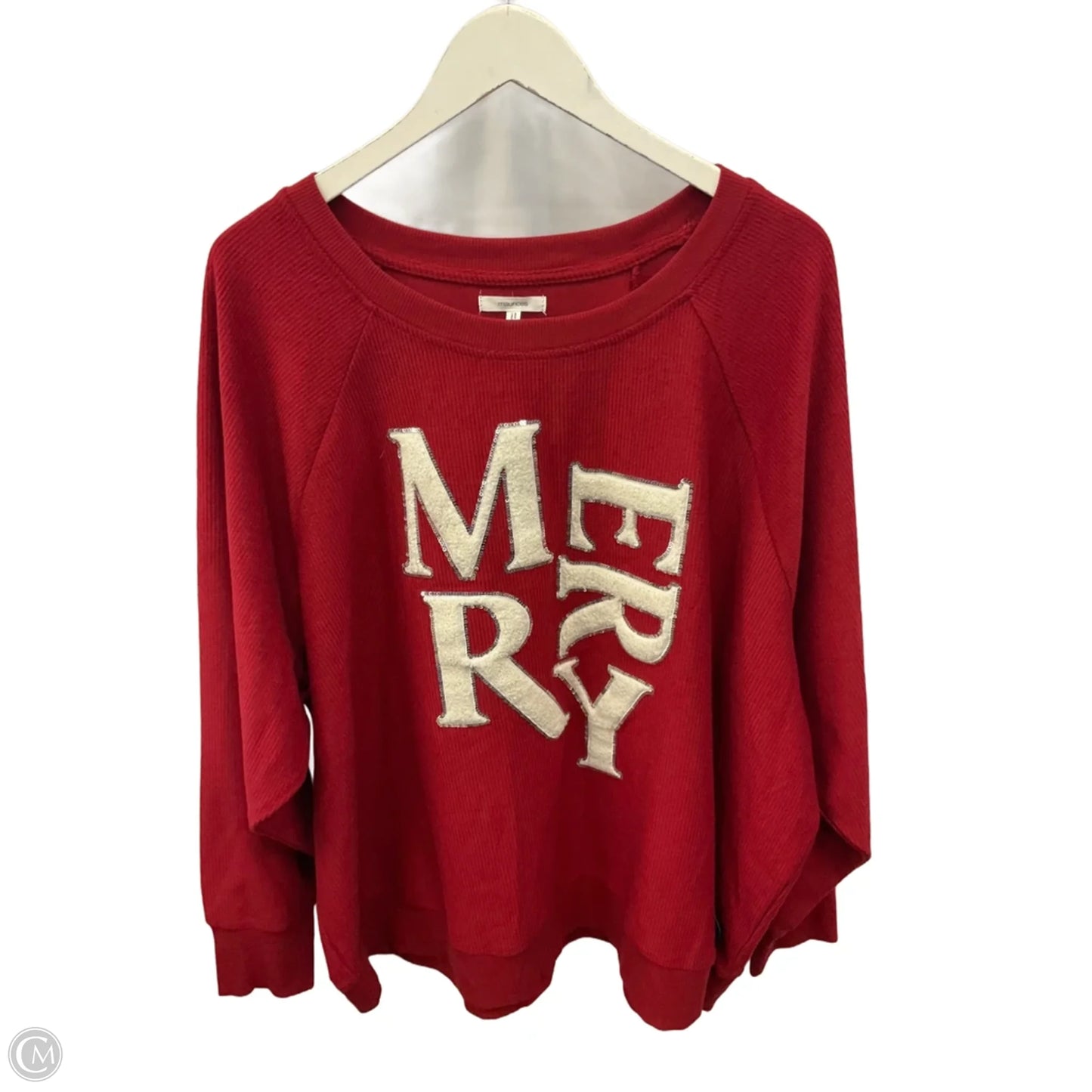 Top Long Sleeve By Maurices In Red, Size: 3x