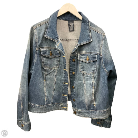 Jacket Denim By Faded Glory In Blue Denim, Size: 2x
