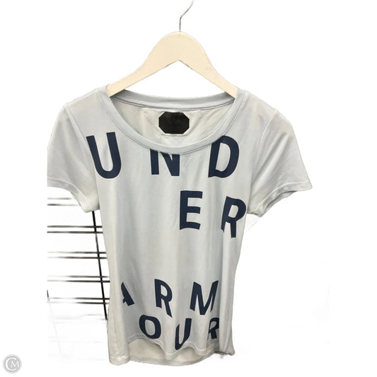 Athletic Top Long Sleeve Crewneck By Under Armour In Blue, Size: S