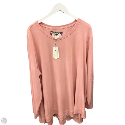 Top Long Sleeve By Cupio In Pink, Size: 3x
