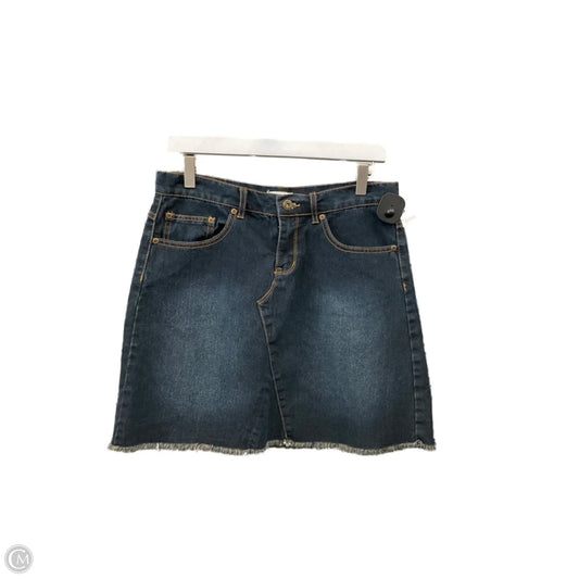 Skirt Mini & Short By Per Se In Blue Denim, Size: 4