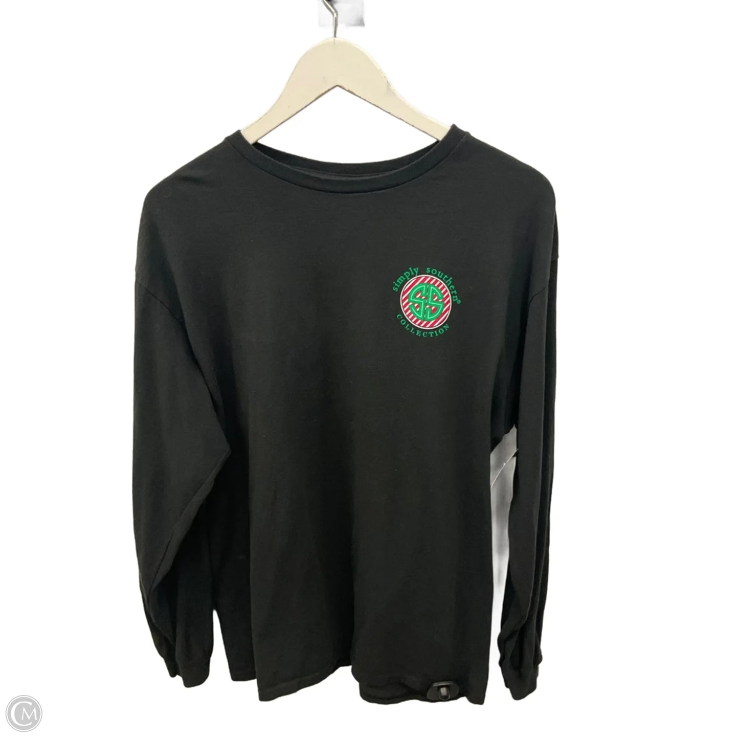 Top Long Sleeve By Simply Southern In Black, Size: L