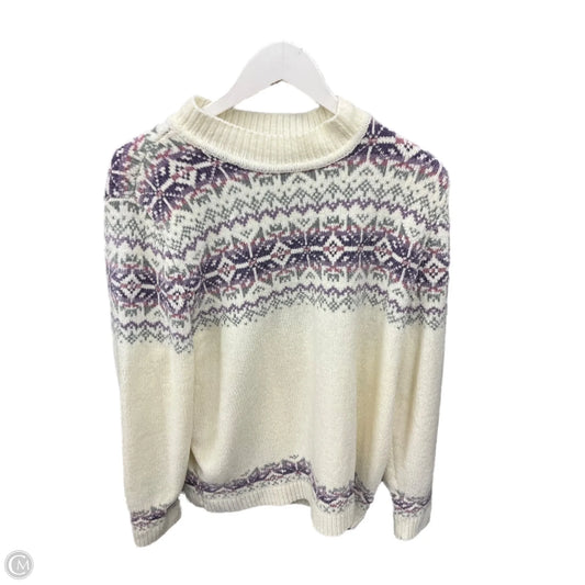 Top Long Sleeve By Alfred Dunner In Cream, Size: Xl