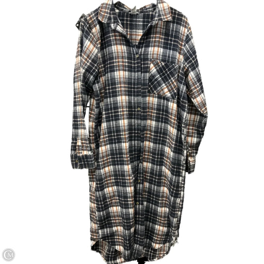 Dress Casual Midi By Rue 21 In Plaid Pattern, Size: Xl