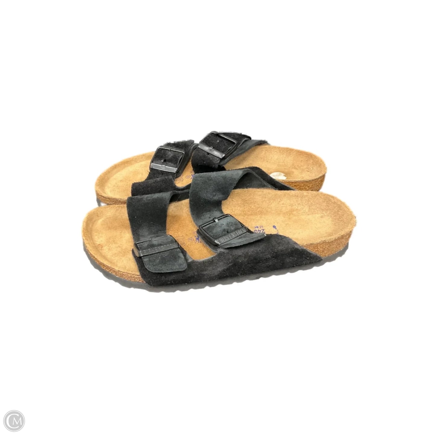 Sandals Flats By Birkenstock In Black, Size: 6.5