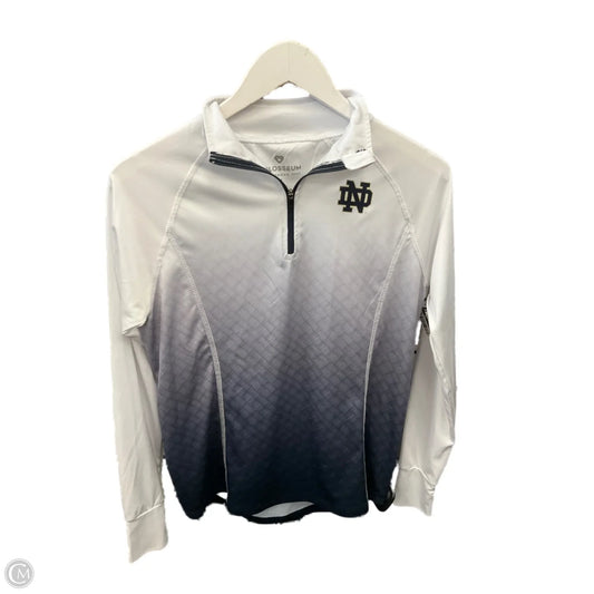 Athletic Top Long Sleeve Collar By Colosseum In White, Size: M