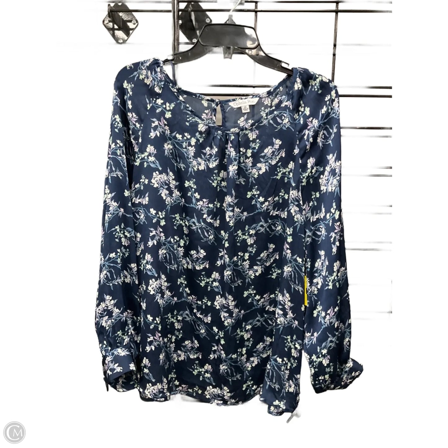 Top Long Sleeve By Ophelia Roe In Blue, Size: 1x