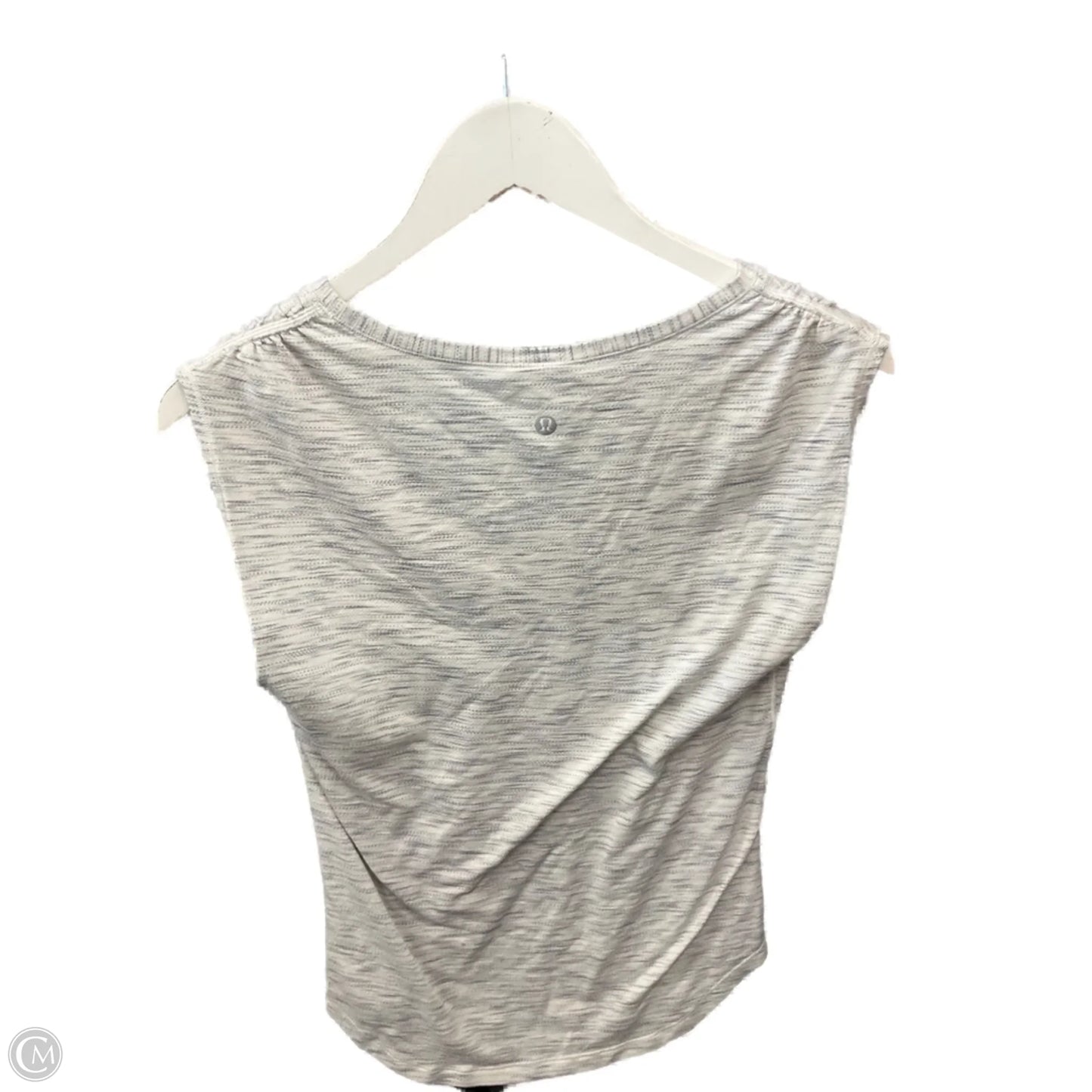 Athletic Top Short Sleeve By Lululemon In Grey, Size: 2