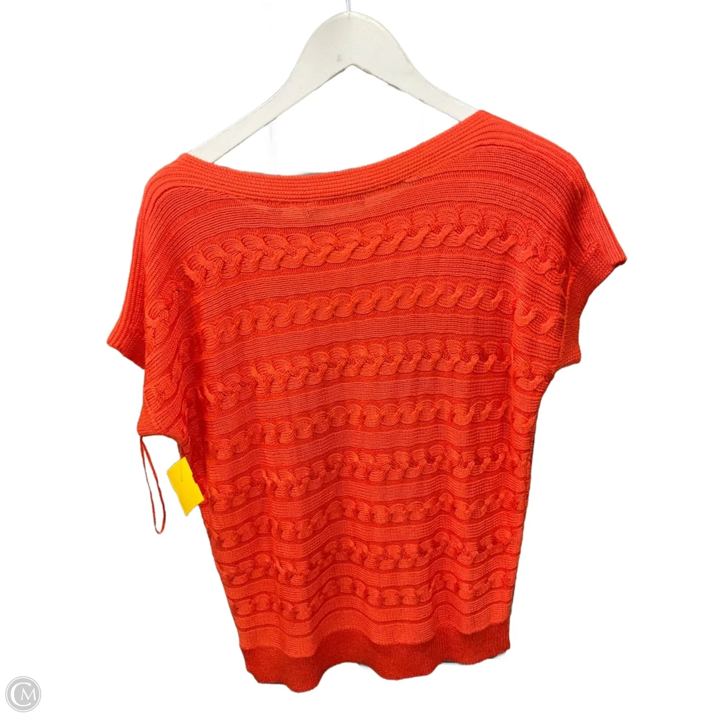Sweater Short Sleeve By Lauren By Ralph Lauren In Orange, Size: M