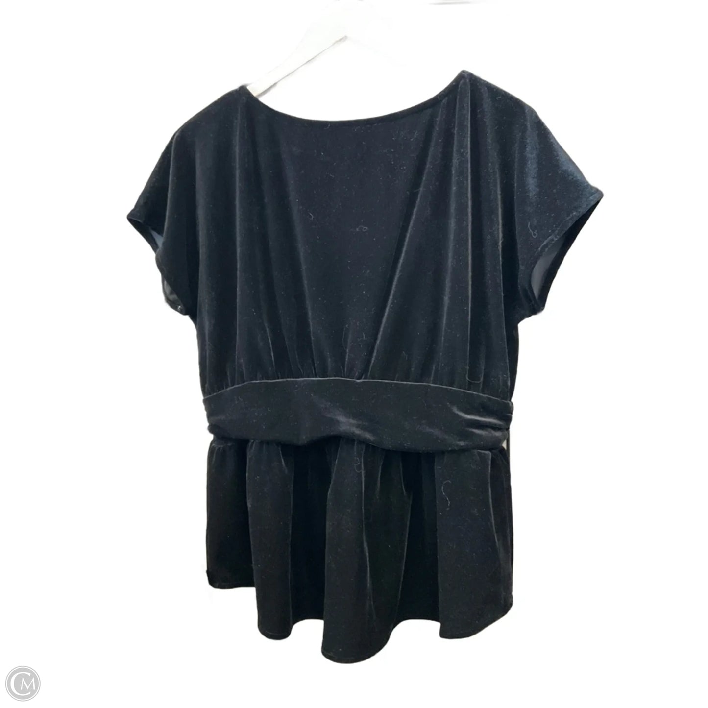 Top Short Sleeve By Ellison In Black, Size: L
