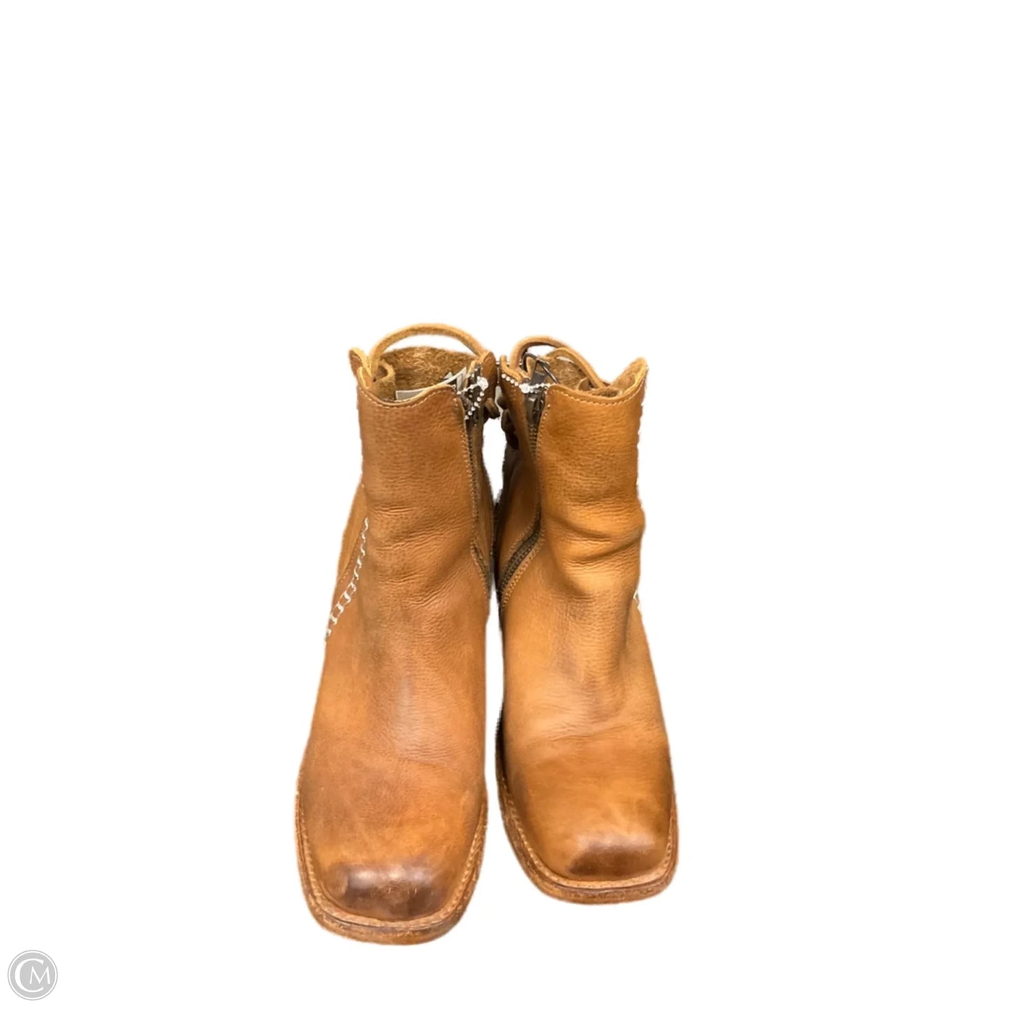 Boots Ankle Heels By Freebird In Brown, Size: 8