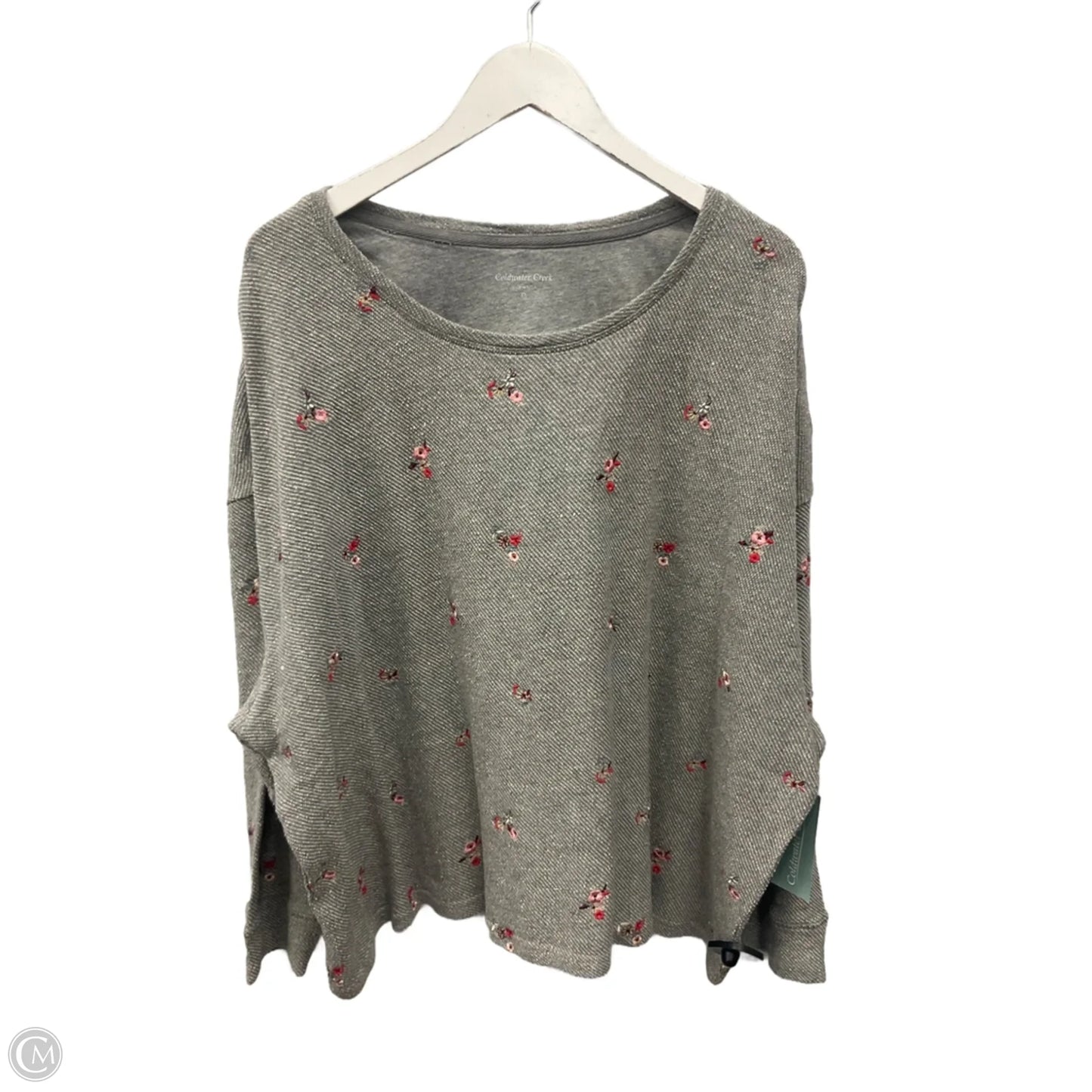 Top Long Sleeve By Coldwater Creek In Grey, Size: 3x