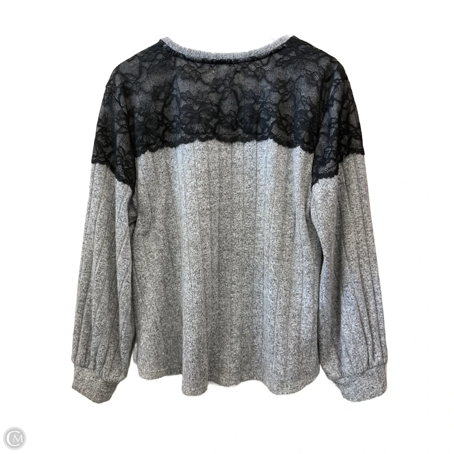 Top Long Sleeve By Maurices In Grey, Size: 1x
