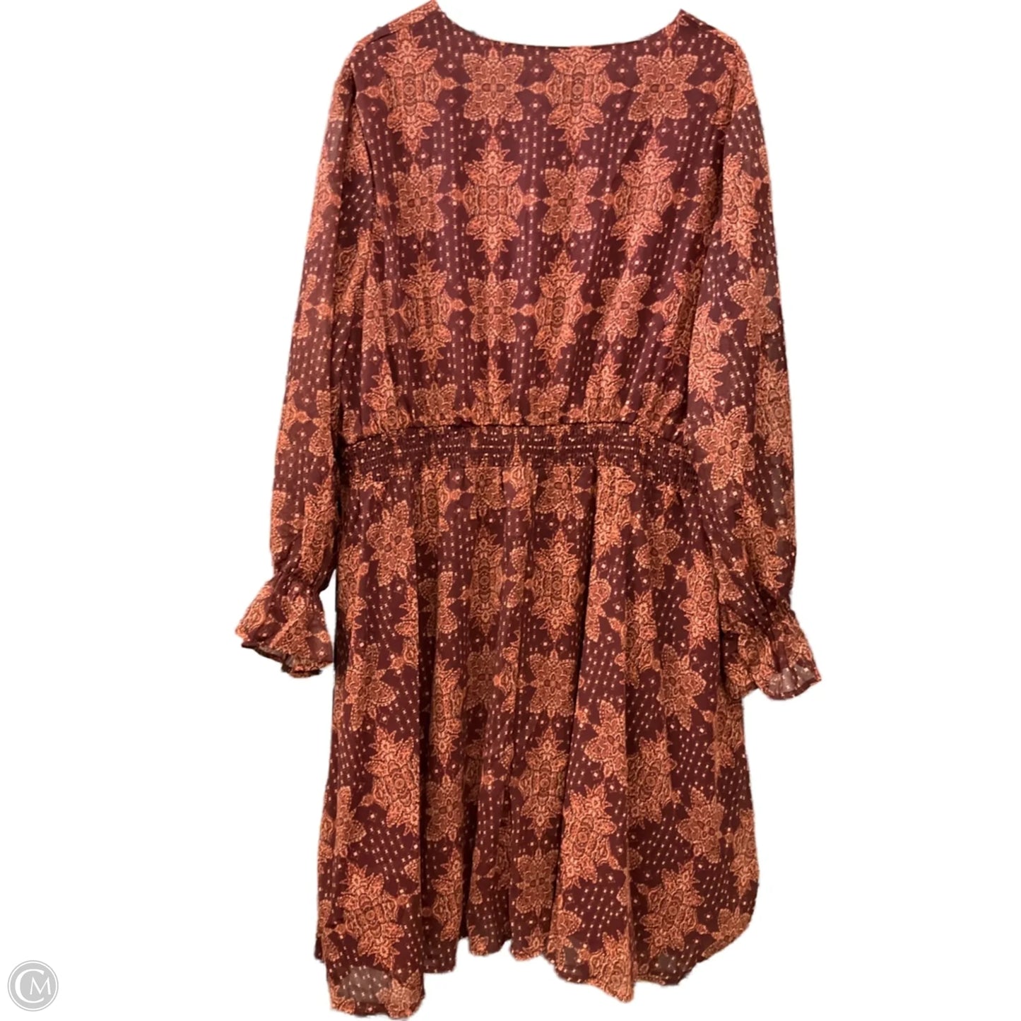 Dress Casual Midi By Bloomchic In Brown, Size: 3x