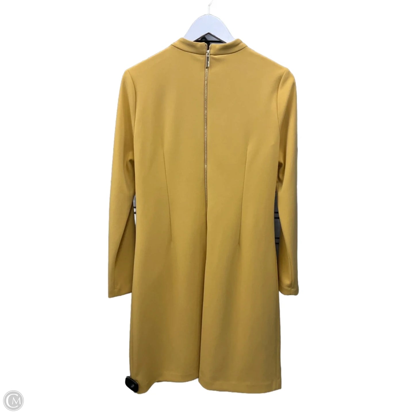 Dress Casual Midi By Calvin Klein In Yellow, Size: M