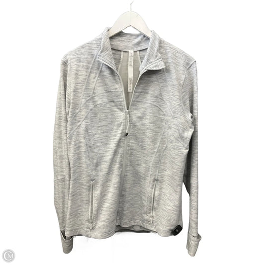 Athletic Jacket By Lululemon In White, Size: 14