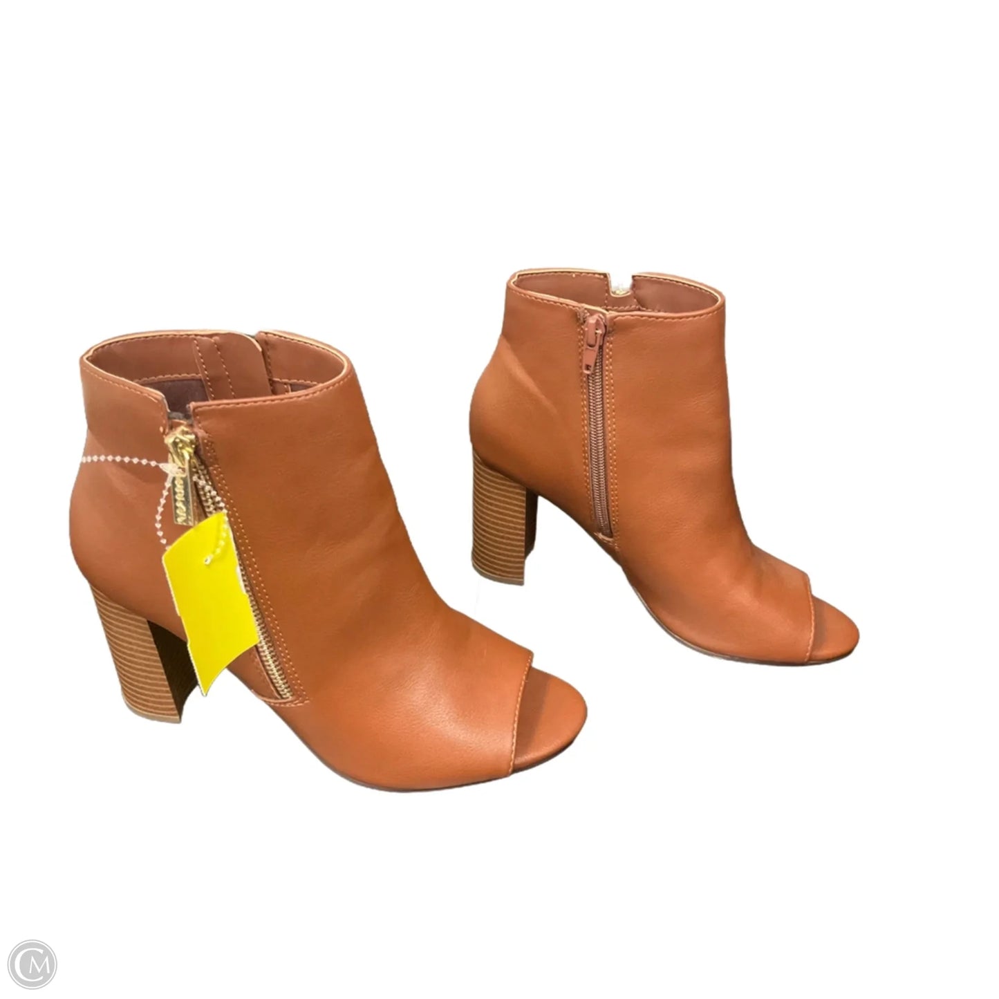 Boots Ankle Heels By Unisa In Brown, Size: 8