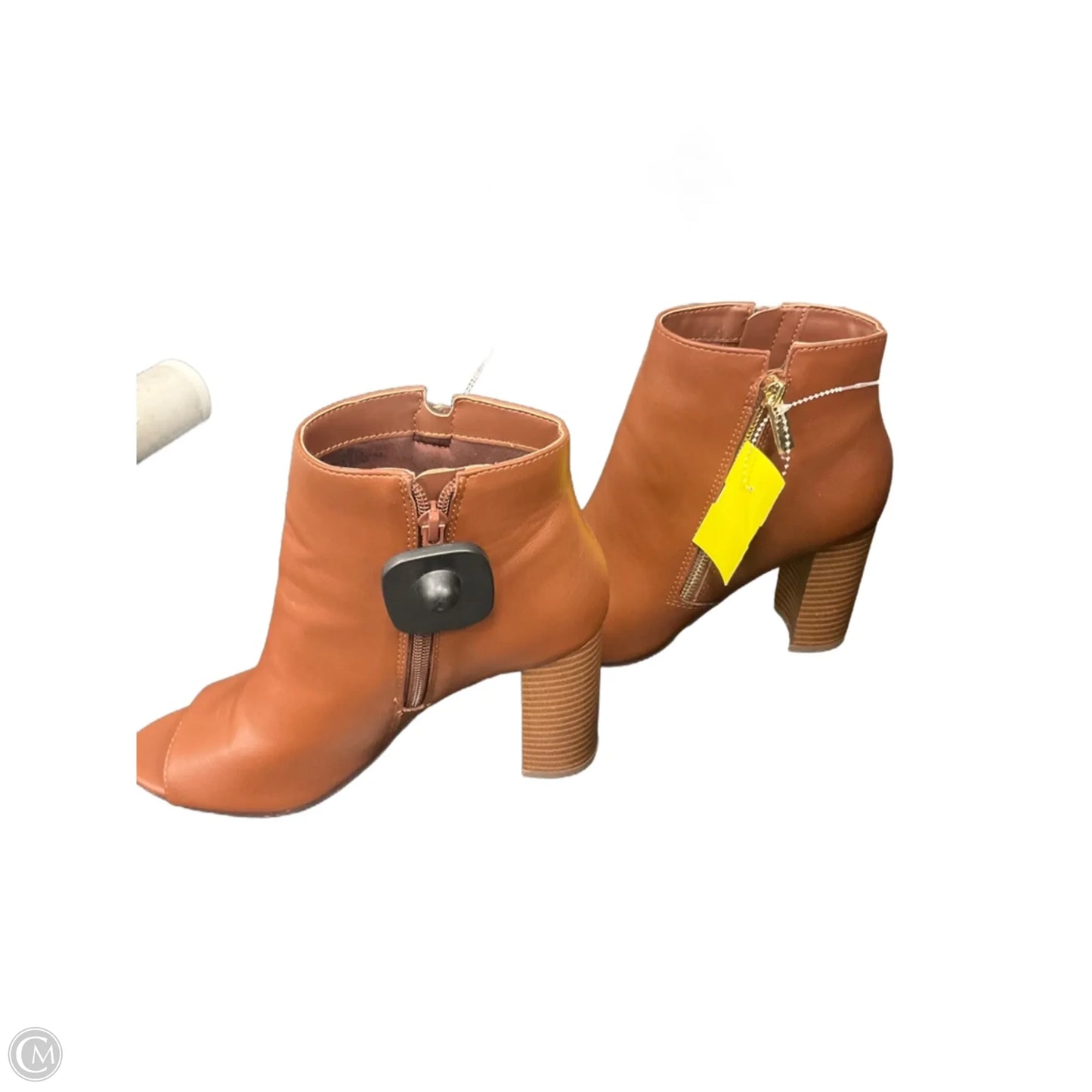 Boots Ankle Heels By Unisa In Brown, Size: 8