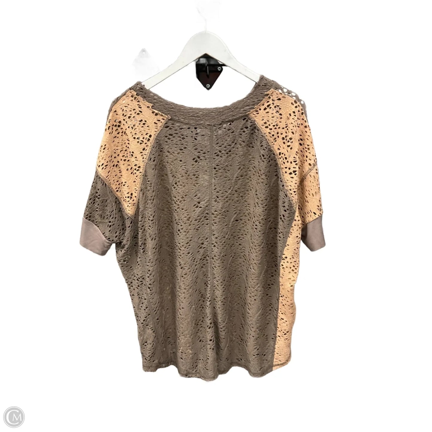 Top Short Sleeve By Mystree In Brown, Size: M