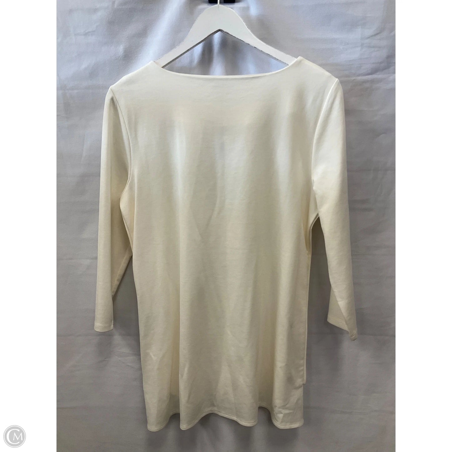 Top 3/4 Sleeve By Chicos In Cream, Size: S
