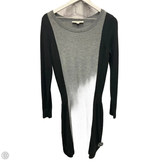 Dress Sweater By Loft In Black & Grey, Size: S