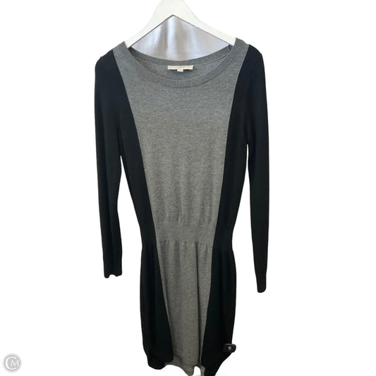 Dress Sweater By Loft In Black & Grey, Size: S